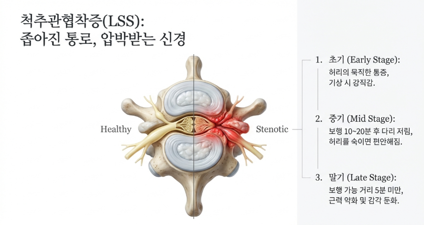 성북구 길음역 인근 주민들을 위한 척추관협착증 치료 해부학적 구조도