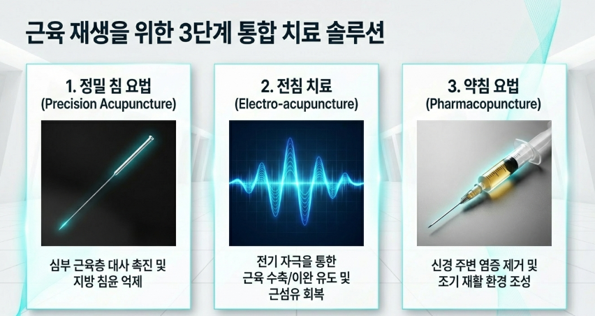 성북구 길음역 한의원의 허리디스크 치료를 위한 정밀 혈자리 자극 모습