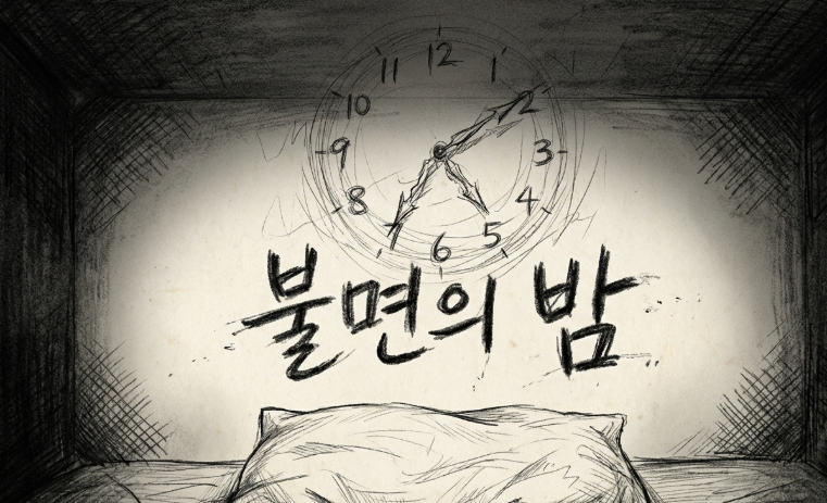 성신여대 불면증 치료의 핵심인 뇌의 편도체 안정화와 전두엽 조절 능력 회복 모식도