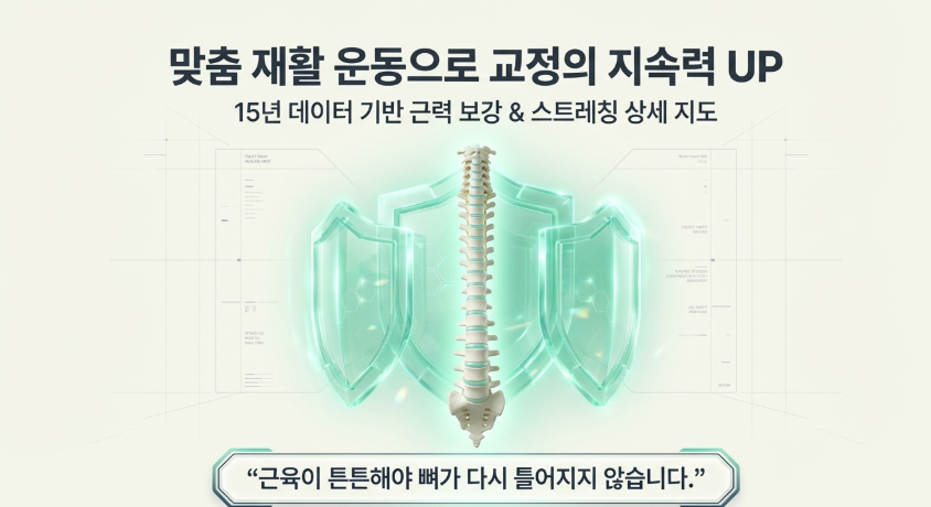교통사고 충격으로 틀어진 경추와 요추의 정렬을 바로잡아 신경 압박을 해소하는 과정