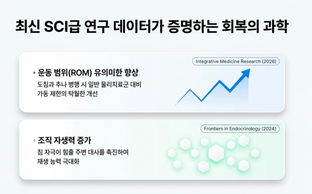 2026년 최신 임상 지표를 반영한 회전근개 손상 환자의 어깨 기능 회복 점수 변화 그래프