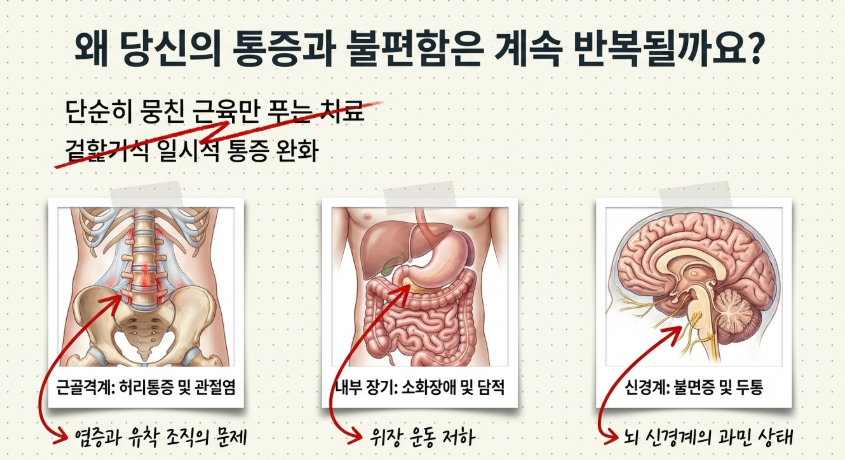 길음동 침 잘 놓는 한의원에서 시행하는 허리통증 및 소화불량 개선을 위한 세밀한 침 치료 과정