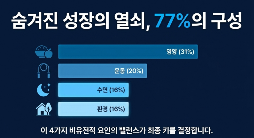 길음역 성장한약 한의원에서 알려주는 숨겨진 성장의 요소 77퍼센트 이미지