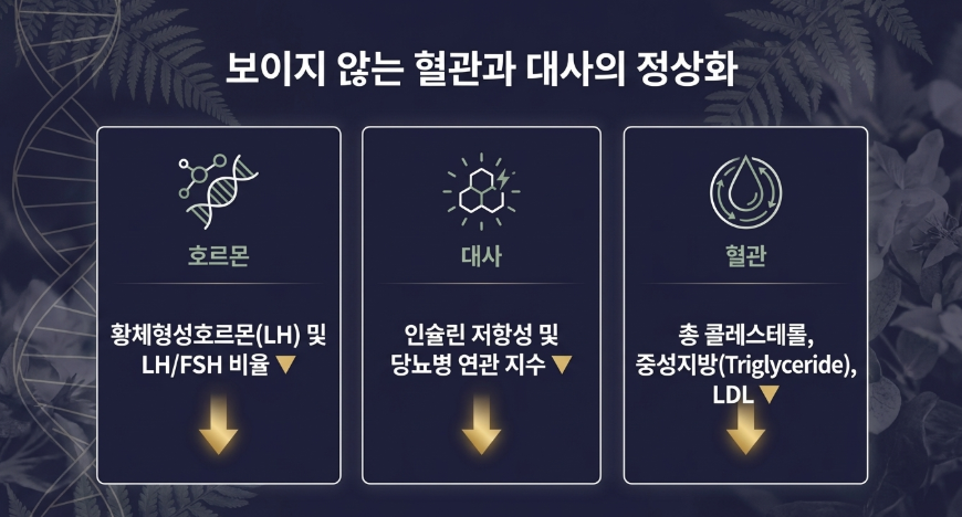 부작용 없는 다낭성난소증후군 침치료와 메트포민의 위장 장애 비교 도식