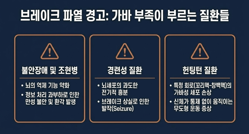 가바가 부족할때 생기는 질환들 이미지